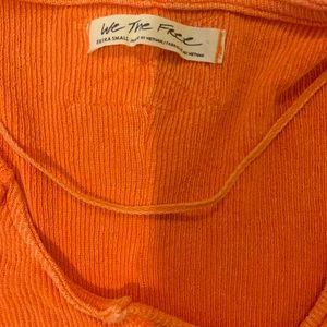 Free people orange top. Like new. Worn once